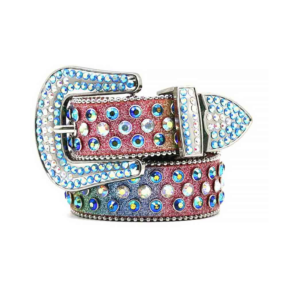 Multi Strap With Multi & Faceted Crystal Embellished Rhinestone Belt