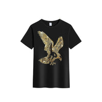 Men's Eagle Rhinestone Design Shimmer Glimmering T-Shirt
