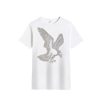 Men's Eagle Rhinestone Design Shimmer Glimmering T-Shirt