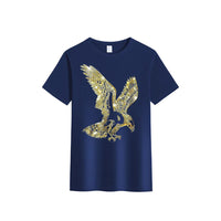 Men's Eagle Rhinestone Design Shimmer Glimmering T-Shirt