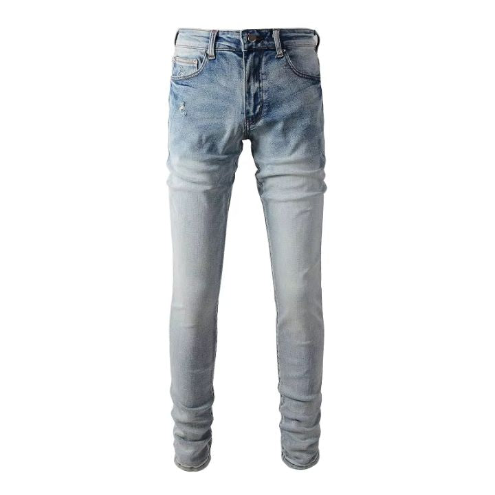 Men's Light Blue Blank High Stretch Skinny Fit Jean