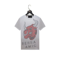 Men's Street-Style Short Sleeve Bull Rhinestone T-Shirt
