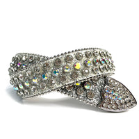 Colorful Wave Buckle Crystal Rhinestone Western Belt