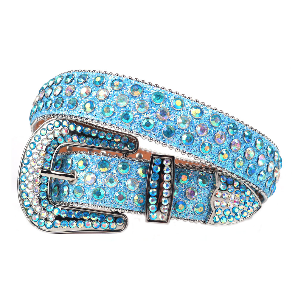 AB Crystal Rhinestone Western Punk Belt