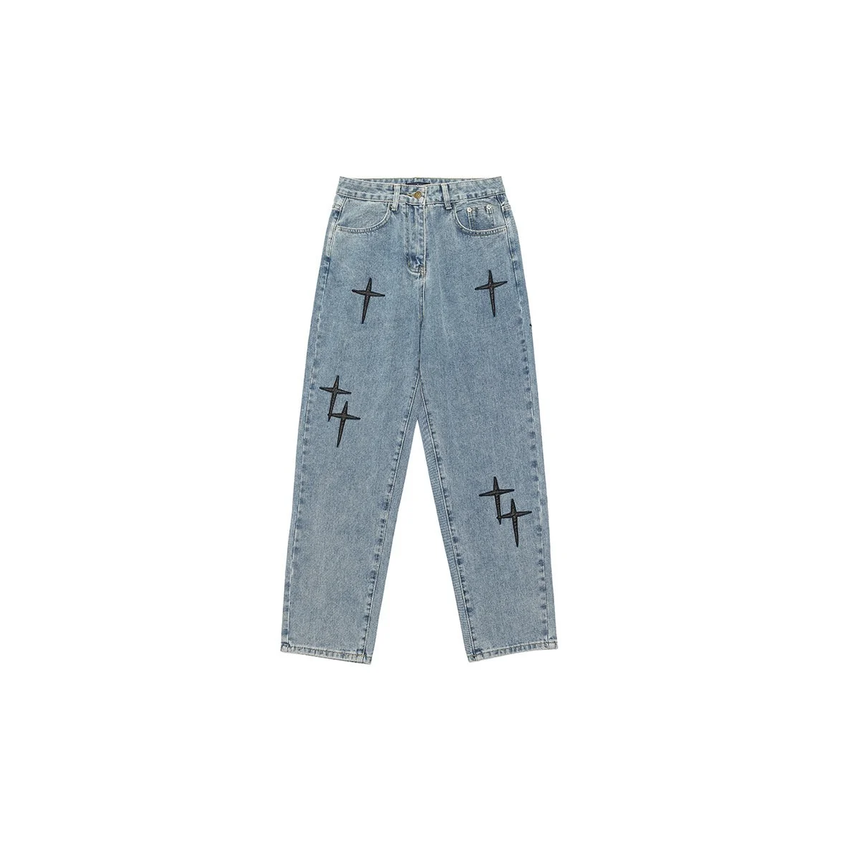 Men's Street Style Print Cargo Denim Pants