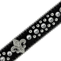 Black Scout With Studs And White Studs Encrusted Rhinestones Belts