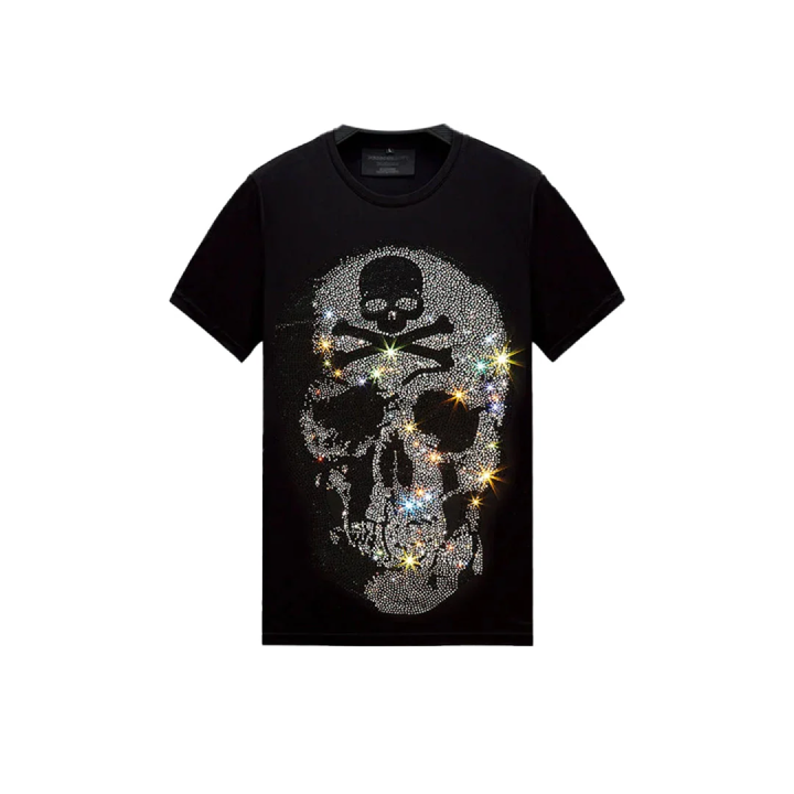 Crystal-Studded Deadly Print T-shirt