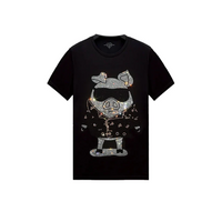 Crystal-Studded Bear Pop Style T-shirt