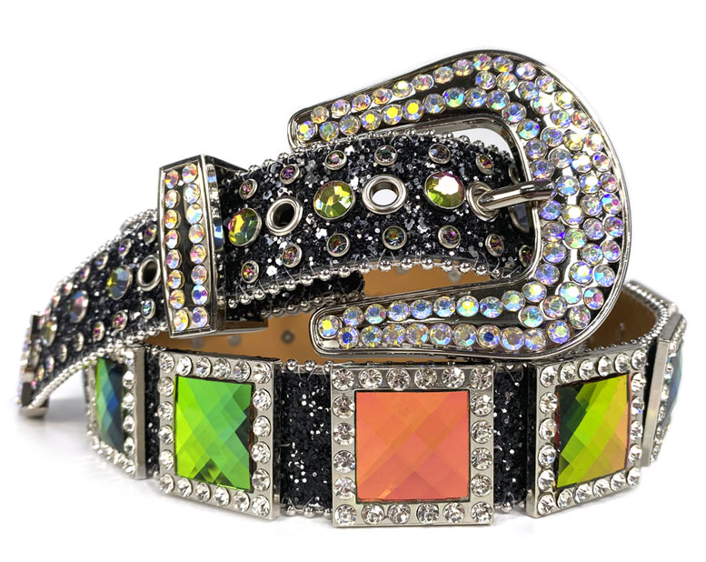 Diamond-Concho Crystal Rhinestone Western Belt