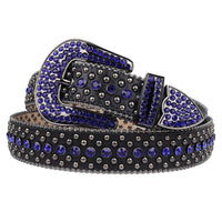 Round Rivet Crystal Rhinestone Western Belt