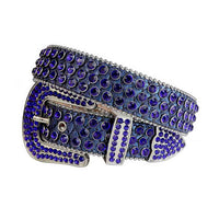Blue Strap With Blue Encrusted Rhinestone Belt
