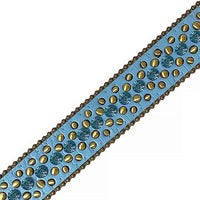 Blue With Studs And Blue Studs Adorned Rhinestones Belts