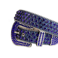 Blue Strap With Blue Encrusted Rhinestone Belt