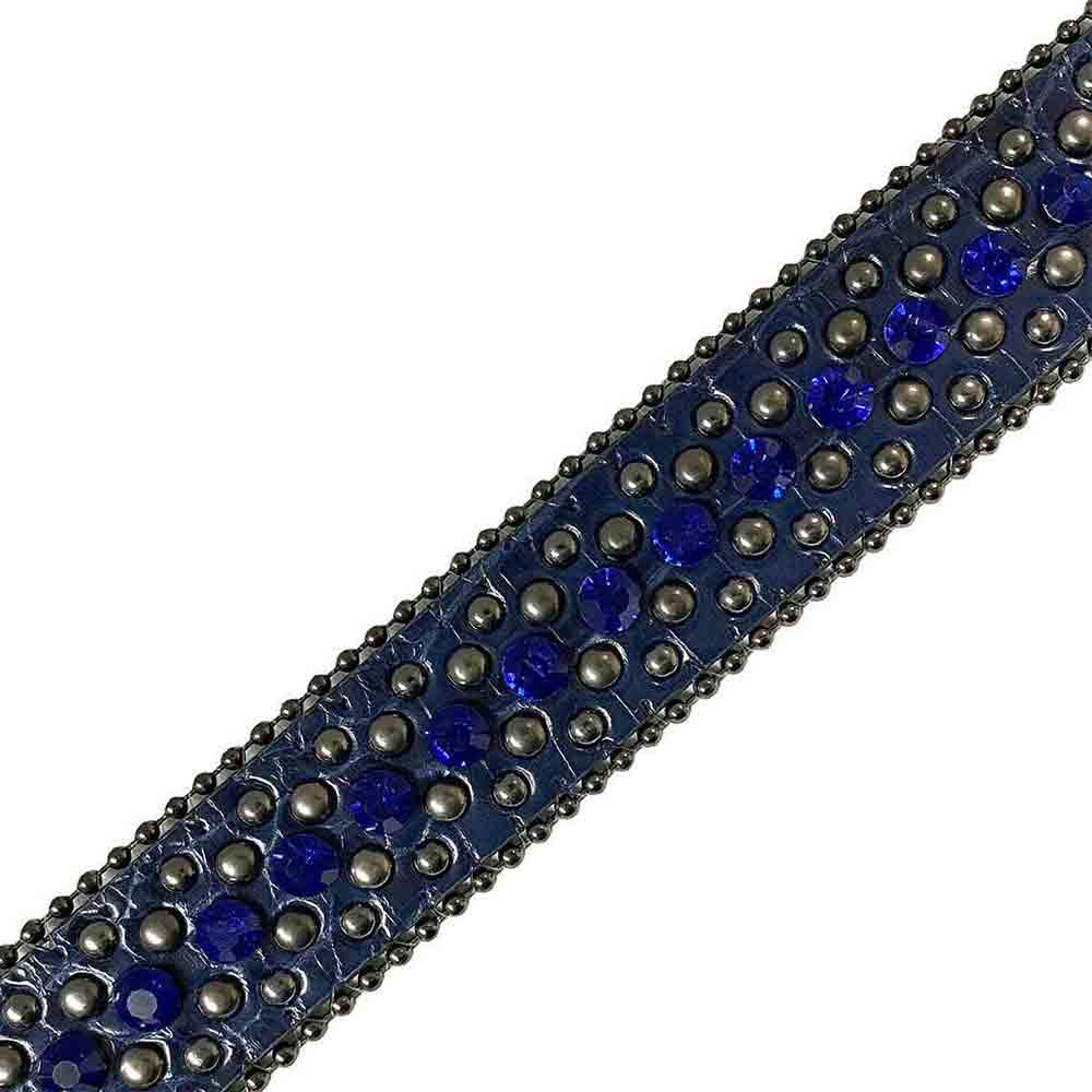 Blue With Studs And Blue Gems Encrusted Rhinestones Belts