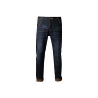 Men's Retro Fleece Stretch Slim Jeans