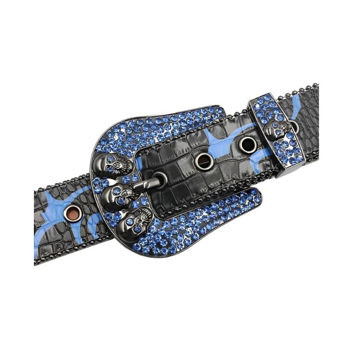 Sapphire Skull Rhinestone Waist Belt