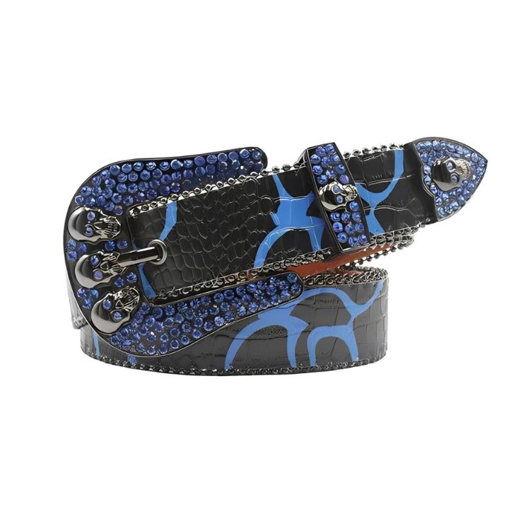 Sapphire Skull Rhinestone Waist Belt