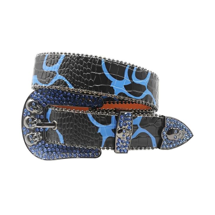 Sapphire Skull Rhinestone Waist Belt