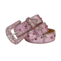 Pink Rhinestone & Silver Embellished Belt