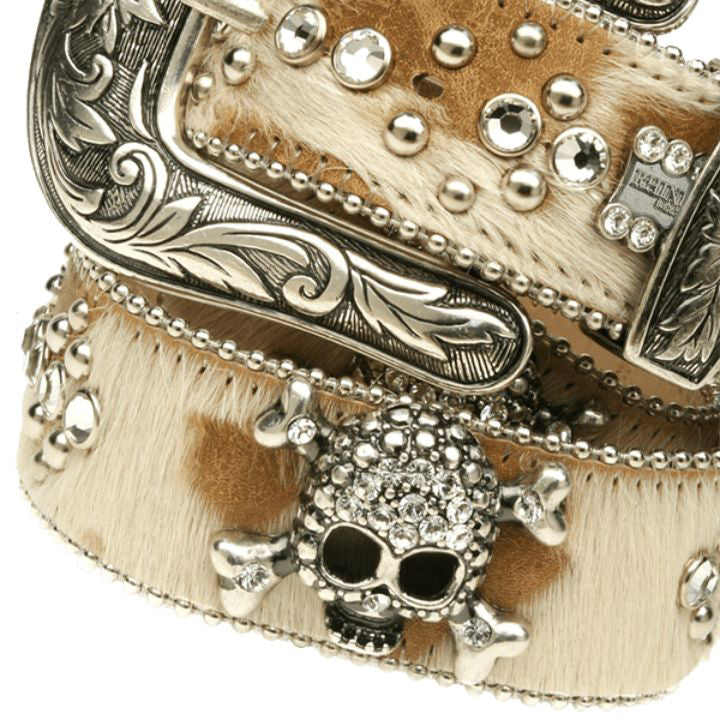Western Skull Rhinestone Waist Belt