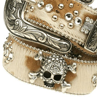 Western Skull Rhinestone Waist Belt