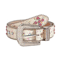 Western Rhinestone Waist Belt A Statement of Elegance with Rainbow Colors