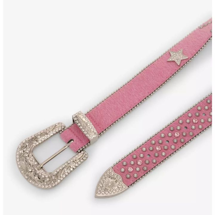 Pink Star Sparkle Rhinestone Belt