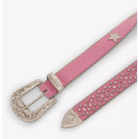 Pink Star Sparkle Rhinestone Belt