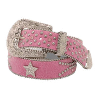 Pink Star Sparkle Rhinestone Belt