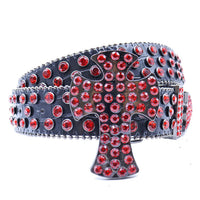 Crystal-Studded Cross Designer Belt Premium Sparkle Belt for Men & Women