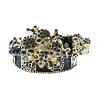 Luxury Skull Rhinestone Western Waist Belt