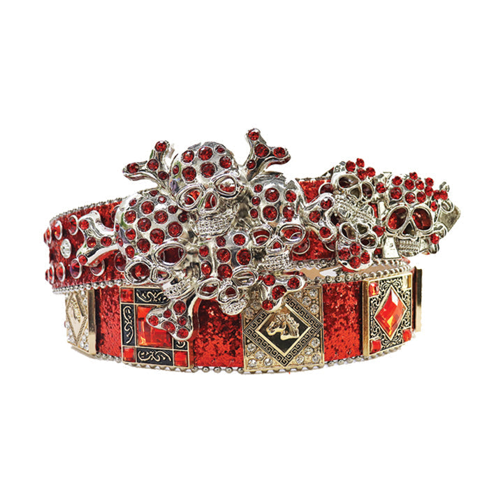 Luxury Skull Rhinestone Western Waist Belt