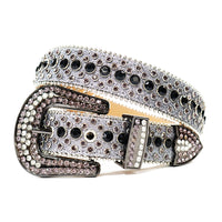 Round Crystal Rivet Rhinestone Western Belt