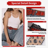 Rhinestone Belts USA Factory Wholesale Hip Hop Punk Style Alloy Buckle Customizable Belt Studded Western Belt for Party