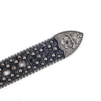 Rhinestone Belts USA Western Design Leather Belt Ladies Leather Custom Rhinestone Studded Waist Belt Crystal Rhinestone Belt Men