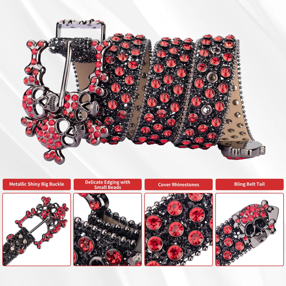 New Shining Rhinestone Studded Waist Belt Punk Hippie Style Bling Belt
