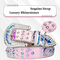 Rhinestone Belts USA Removable Buckle Bling Crystal Belt Western Stud Screw rainbow Rhinestone Belts