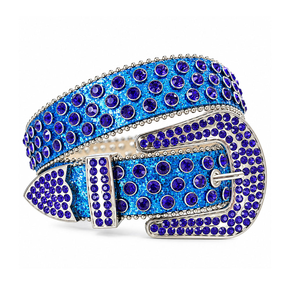 Royal Blue Crystal Rhinestone Western Belt