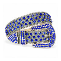 Sapphire Blue Crystal Rhinestone Western Belt