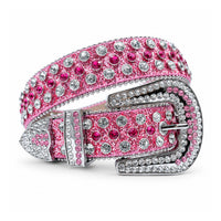 Pink Crystal Rhinestone Western Belt