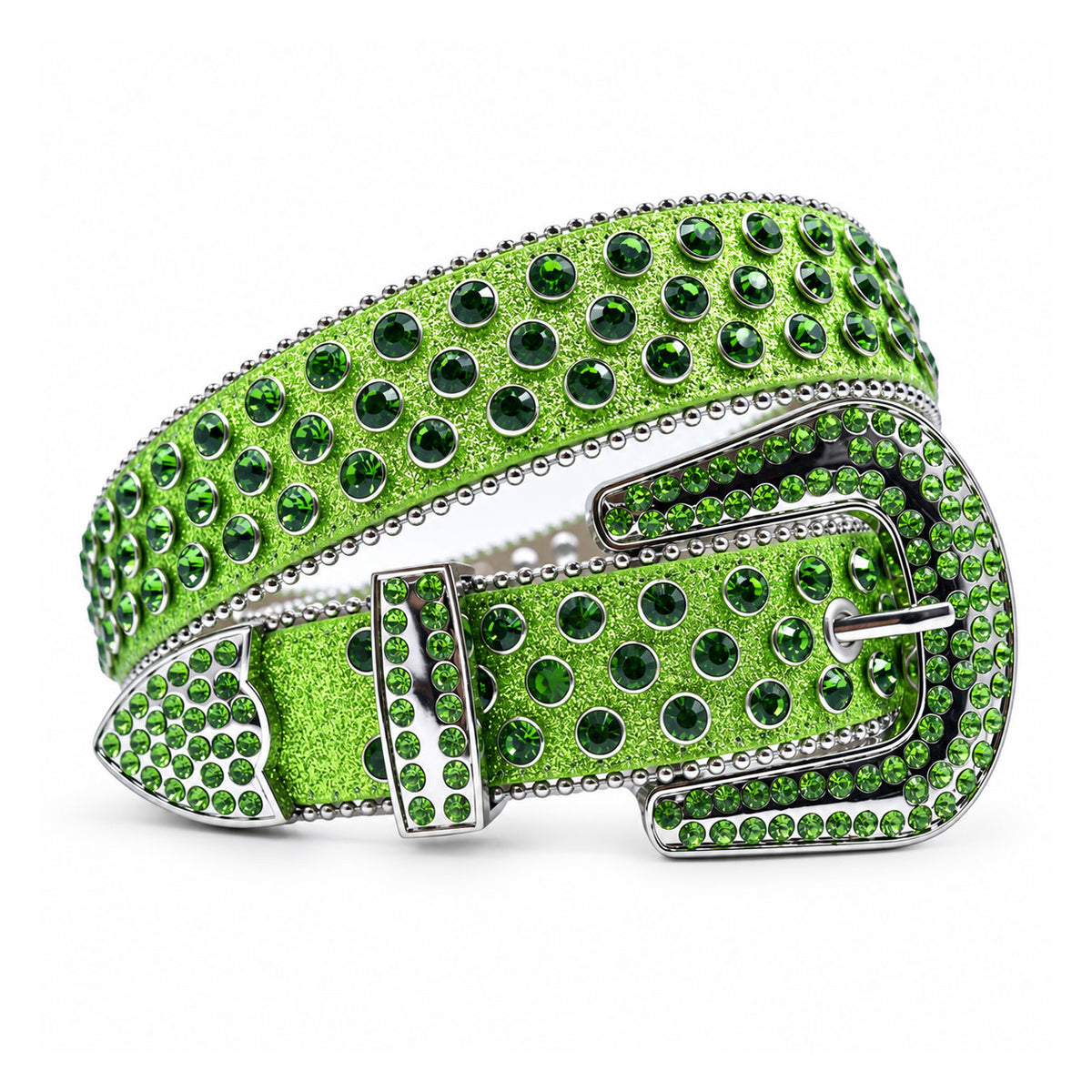 Green Crystal Rhinestone Western Belt
