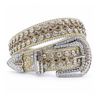 Champagne Gold Crystal Rhinestone Western Belt