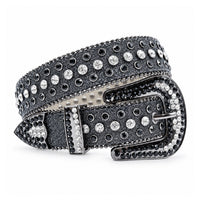 Charcoal Grey Crystal Rhinestone Western Belt