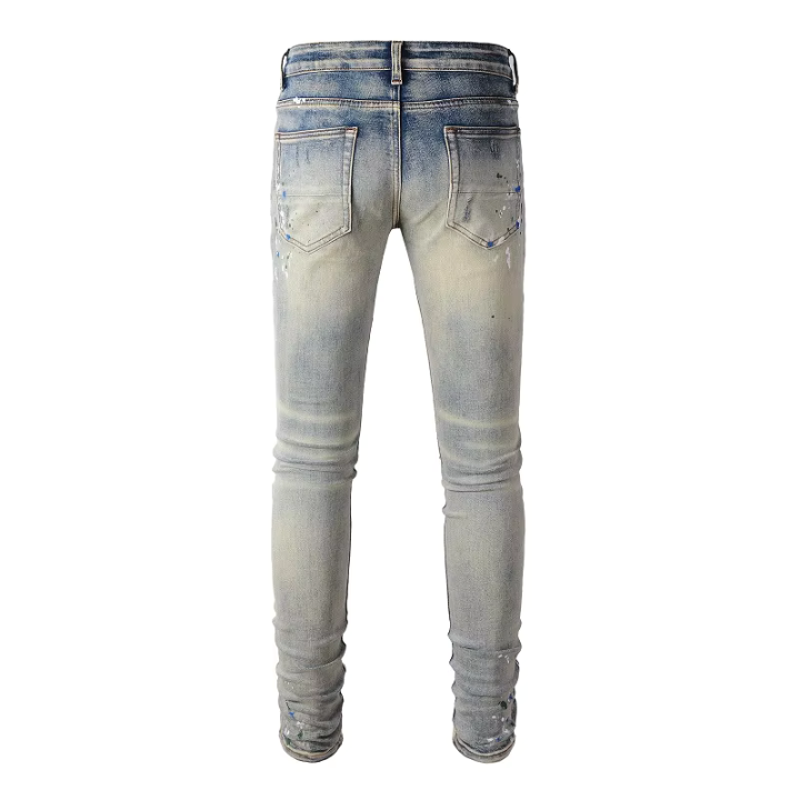 Men's Light Blue Torn Jeans