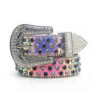 Multi Strap With Black & Silver Embellished Rhinestone Belt