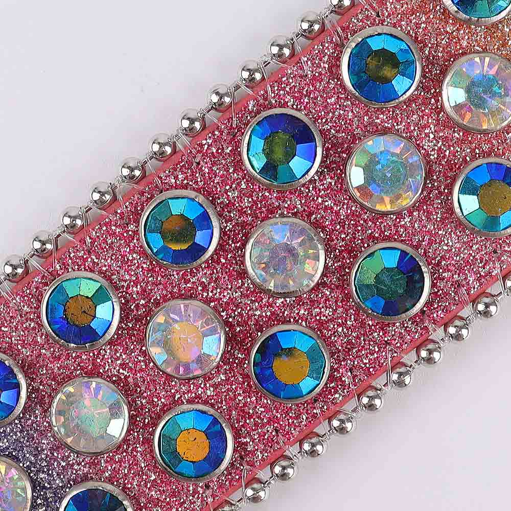 Multi Strap With Multi & Blue Embellished Rhinestone Belt