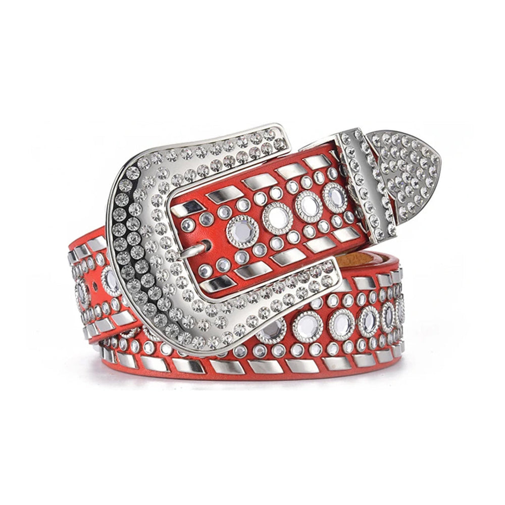 Kippy Red Cowboy Adorned Rhinestone Belt