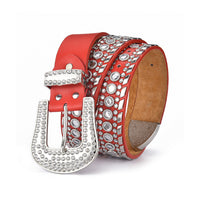 Kippy Red Cowboy Adorned Rhinestone Belt