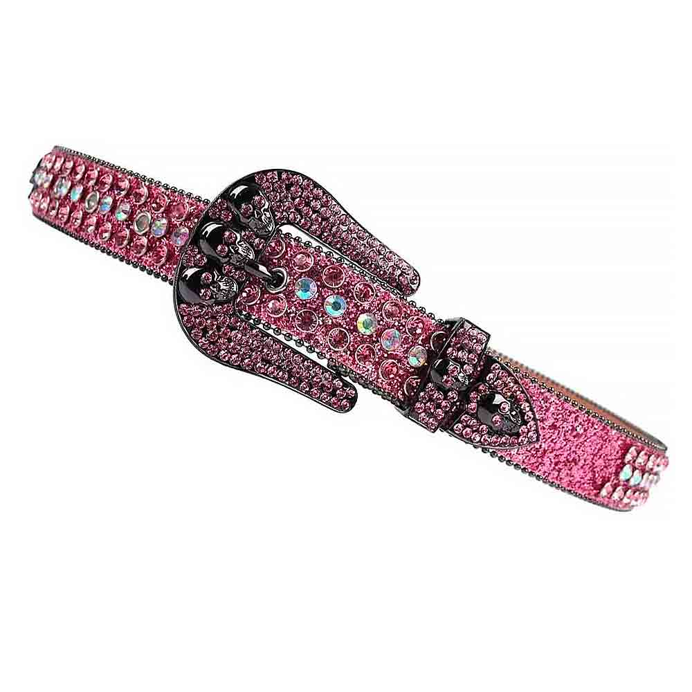 Pink Strap With Pink & Multi Color Embellished Rhinestone Belt