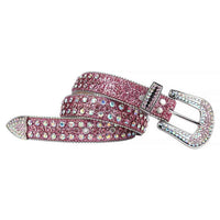Pink Strap With Pink & Multi Color Embellished Rhinestone Belt